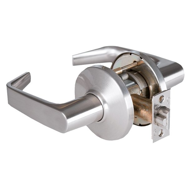 Best Grade 1 Exit Cylindrical Lock, 15 Lever, D Rose, Non-Keyed, Satin Chrome Finish, 4-7/8-in ANSI Strik 9K30NX15DS3626